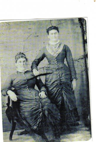 Photo of Anna Lemire (standing) who married Joseph Desgrands.  Seated is her sister Perpetua.

Photo courtesy of cousin Richard Allard. 